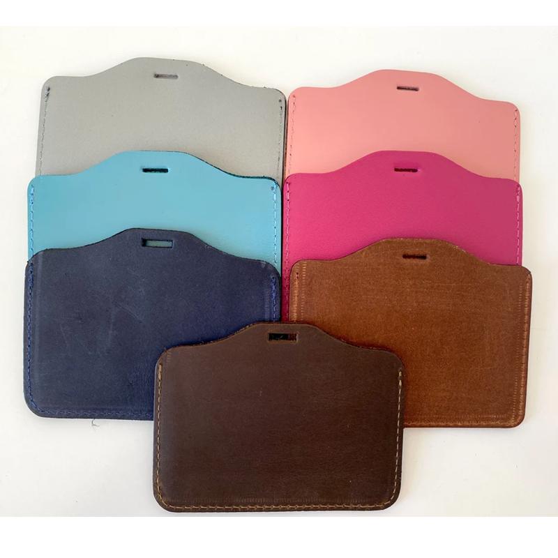 Premium PU Leather ID Card Holder Horizontal